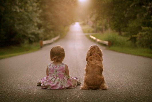 girl and dog beautiful